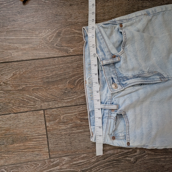 American Eagle Strigid Highest Rise Baggy Straight Jean Size 2 Crossover Waist - Picture 10 of 14